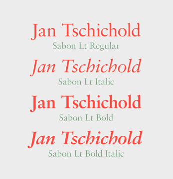 Sabon was designed to provide a font that would perform well and predictably across a variety of imaging technologies.